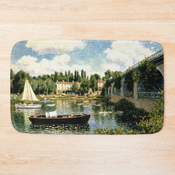 Item preview, Argenteuil Highway Bridge – Serene Harmony of Nature and Infrastructure designed and sold by artdesignsnow.