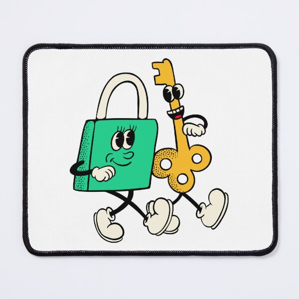 Item preview, Cute Lock and Key Love Sticker – Valentine Cartoon Couple designed and sold by FestivityFinds.