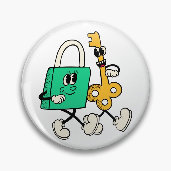 Item preview, Cute Lock and Key Love Sticker – Valentine Cartoon Couple designed and sold by FestivityFinds.