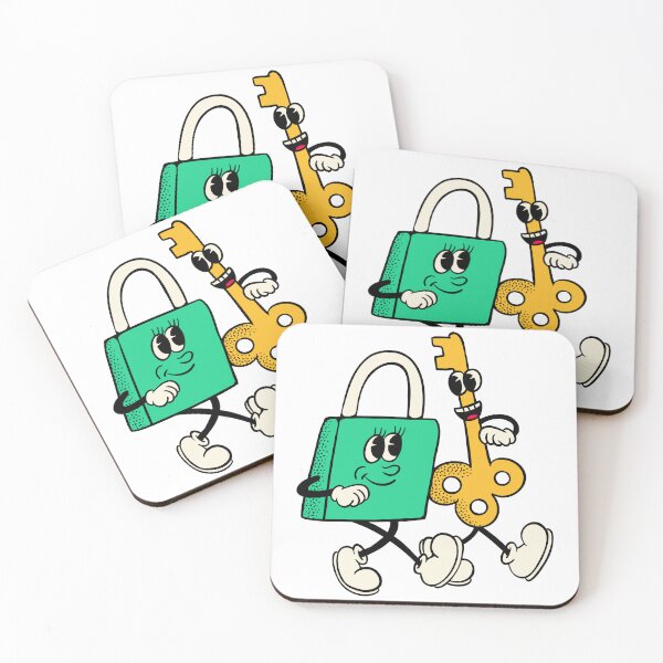Item preview, Cute Lock and Key Love Sticker – Valentine Cartoon Couple designed and sold by FestivityFinds.