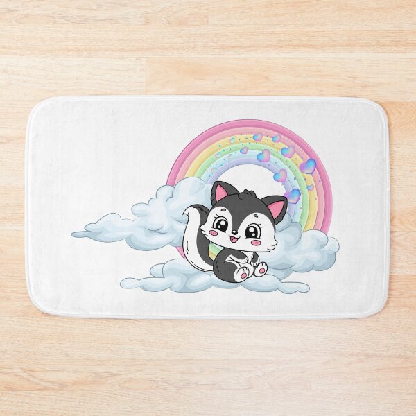 Item preview, Happy Skunk - Cute Skunk on Cloud with Pastel Rainbow designed and sold by Love3Happy.