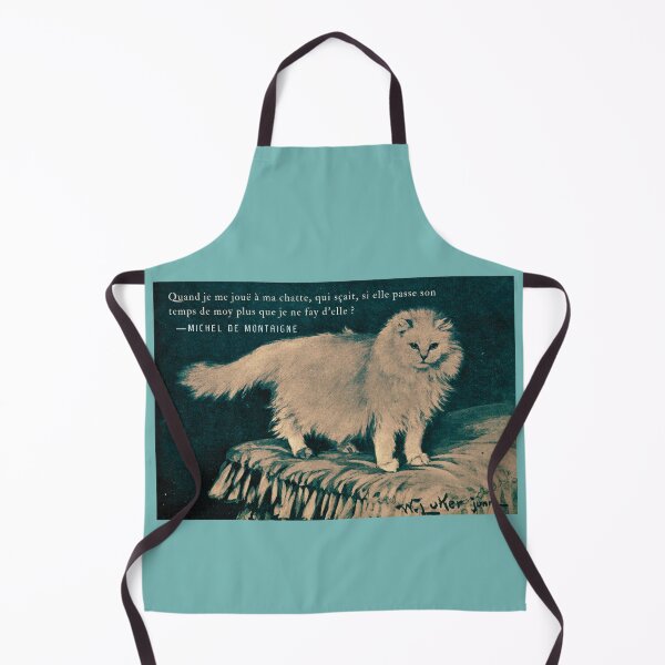 Item preview, Michel de Montaigne quote: Quand je me jouë à ma chatte, qui sçait, si elle passe son temps de moy plus que je ne fay d’elle ? designed and sold by artbleed.