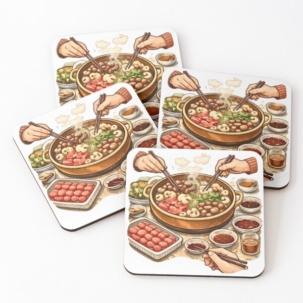 Item preview, Cozy Hot Pot Dinner Illustration - Warm Food Art designed and sold by Hearts House.