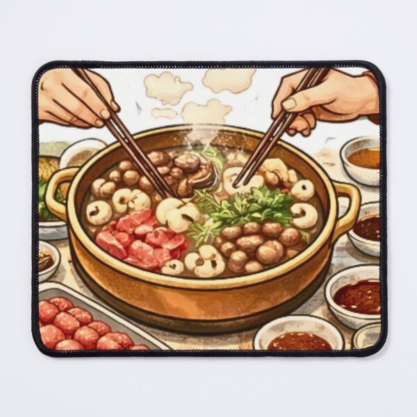Item preview, Cozy Hot Pot Dinner Illustration - Warm Food Art designed and sold by Hearts House.