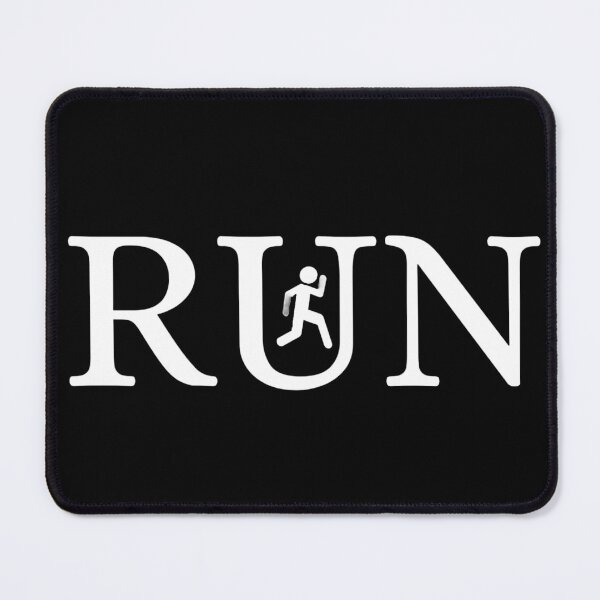 Item preview, RUN - Minimalist Typography with Runner Silhouette designed and sold by CreativeXHub.