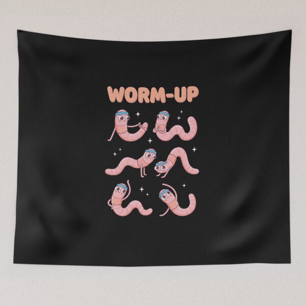 Item preview, Worm-Up Funny Yoga Worms Fitness Pun designed and sold by AdyKurniawan.