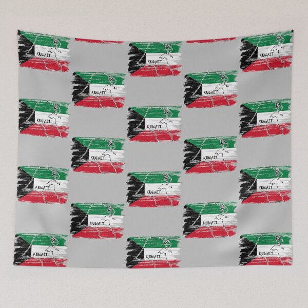 Item preview, Kuwait Flag Grunge Art - Proud Kuwaiti Roots Silhouette designed and sold by mashmosh.