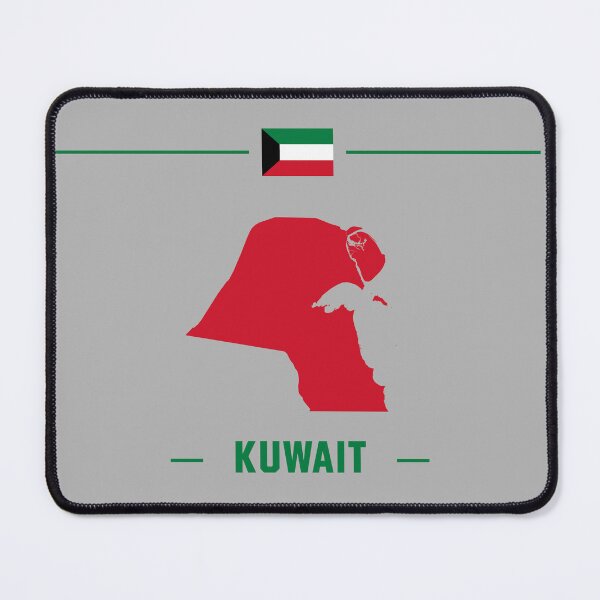 Item preview, Kuwait Pride, Minimalist Flag & Map Silhouette Art designed and sold by mashmosh.