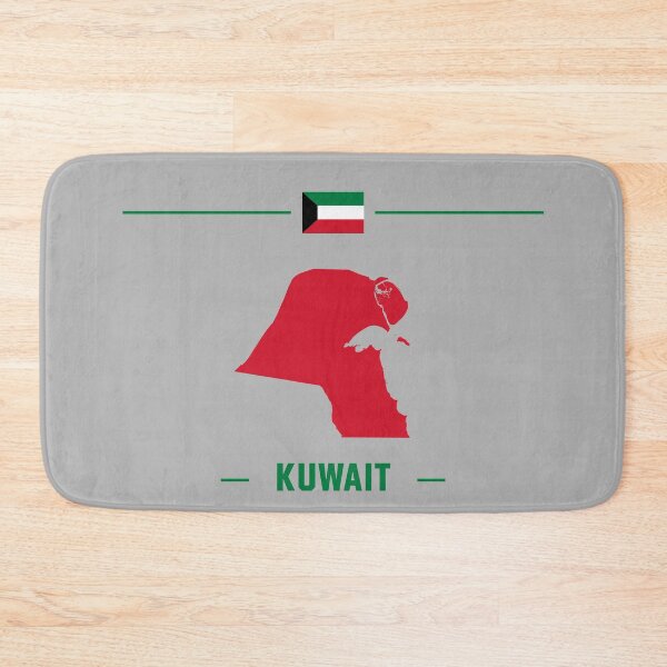 Item preview, Kuwait Pride, Minimalist Flag & Map Silhouette Art designed and sold by mashmosh.