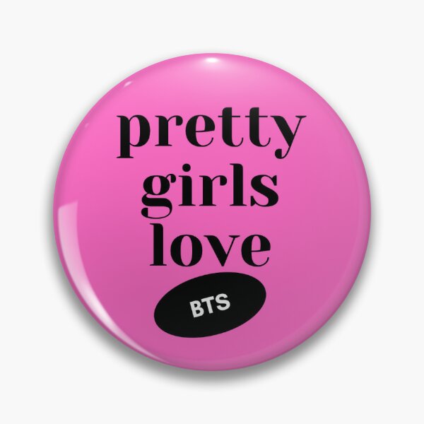 Item preview, BTS PRETTY PINK PIN BUTTON designed and sold by annejiyongi.