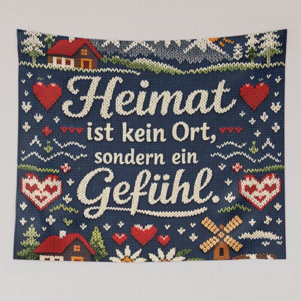 Item preview, Home is a feeling – Heartfelt Alpine knitwear design designed and sold by Mauswohn.
