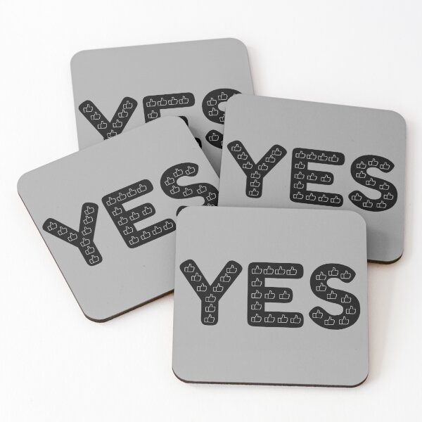 Item preview, YES - Thumbs Up Pattern Bold Typography designed and sold by CreativeXHub.