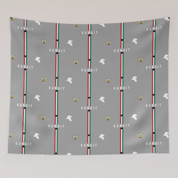 Item preview, Kuwait Flag Modern Minimalist Art - Vertical Stripes Edition designed and sold by mashmosh.