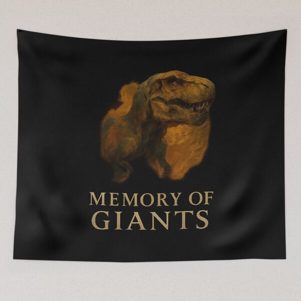 Item preview, Memory of Giants - Painterly Dinosaur Fine Art designed and sold by MKreative Studio.
