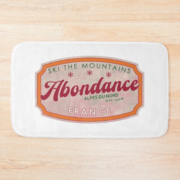 Aperçu de l'œuvre Abondance, France, Alpes du Nord, Ski, badge de ski texturé créée et vendue par Wanderful-roads.