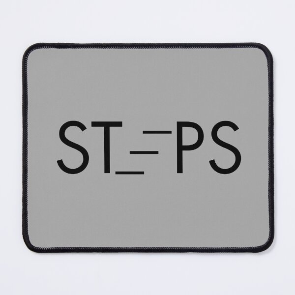 Item preview, STEPS - Minimalist Typography Stairs to Success designed and sold by CreativeXHub.