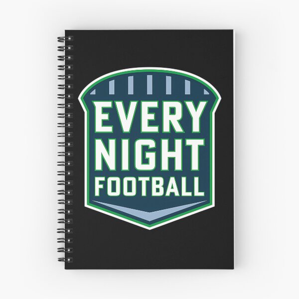 Item preview, Every Night Football - Partial Badge Logo (On Navy) designed and sold by LandmarkPrints.