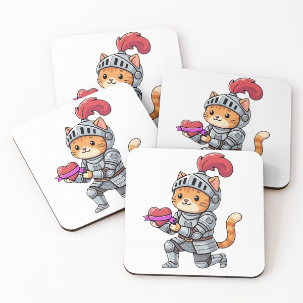 Item preview, My Knight in Shining Armor - Cute Cat Offering Heart designed and sold by MythoWorldddd.