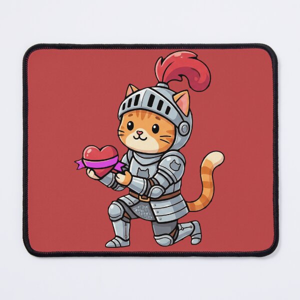 Item preview, My Knight in Shining Armor - Cute Cat Offering Heart designed and sold by MythoWorldddd.