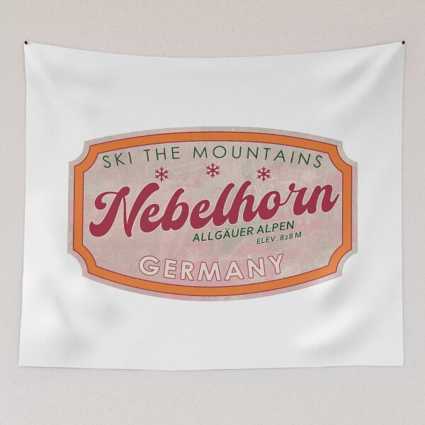 Artikelvorschau, Nebelhorn, Deutschland, Allgäuer Alpen, Ski, strukturiertes Skiabzeichen entworfen und verkauft von Wanderful-roads.