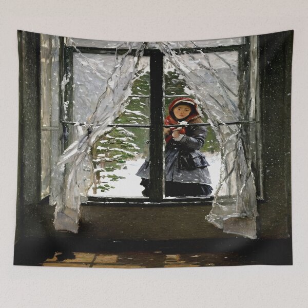 Item preview, Red Kerchief Portrait -  Captivating Elegance designed and sold by artdesignsnow.