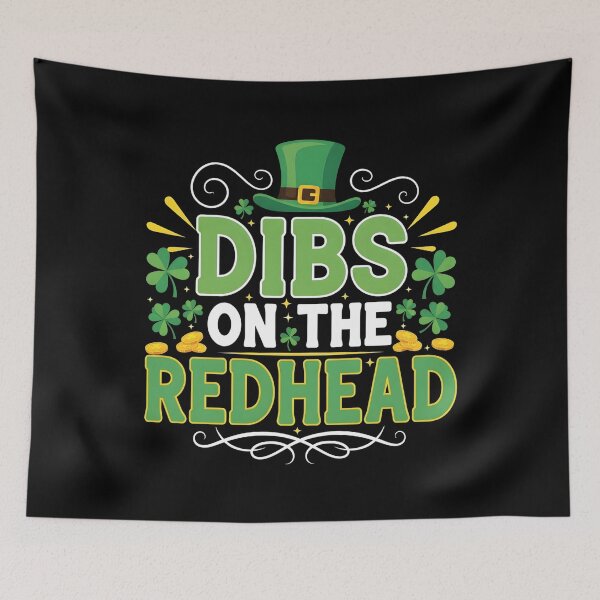Item preview, Funny Irish St Patricks Day Shamrock Dibs On The Redhead designed and sold by OlakunleOloroz.