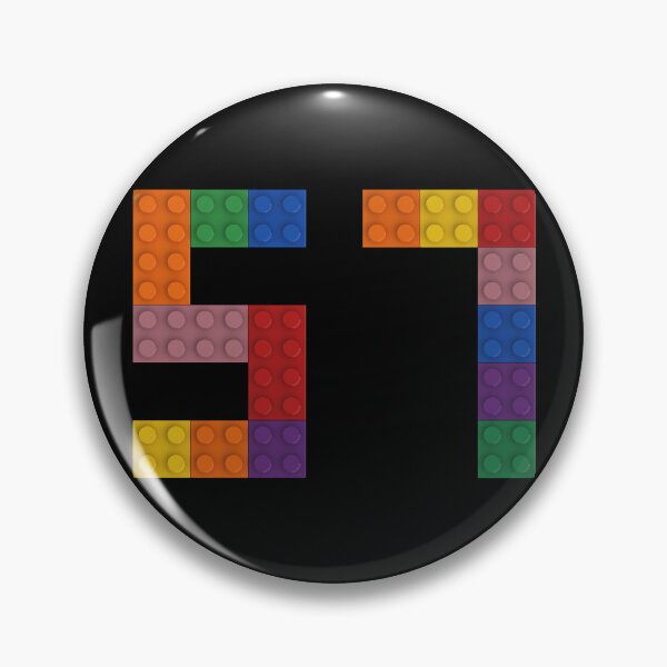 Item preview, 57 numbering made of colorful bricks designed and sold by Brickification.