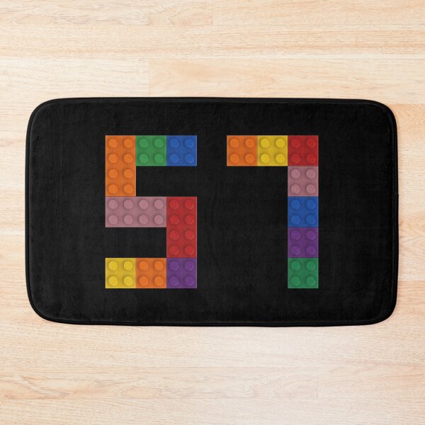 Item preview, 57 numbering made of colorful bricks designed and sold by Brickification.