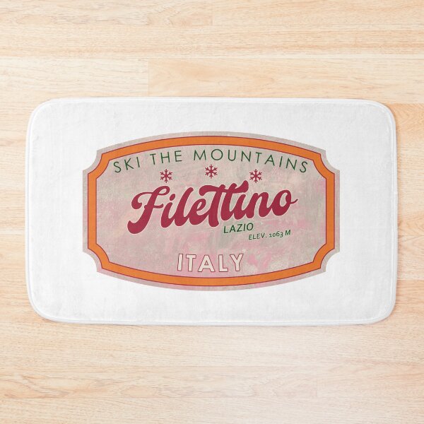Item preview, Filettino, Italy, Lazio, Ski, textured skiing badge designed and sold by Wanderful-roads.