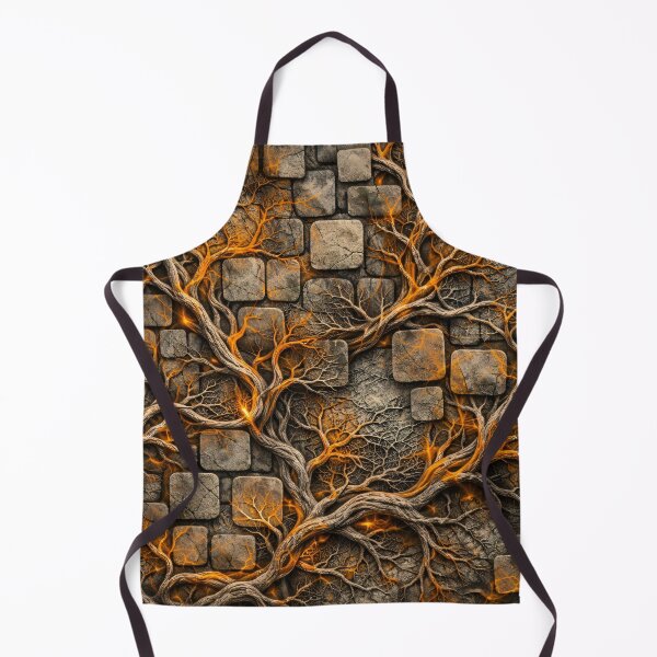 Item preview, Ember Root Grid designed and sold by Kaleidoscope Print.