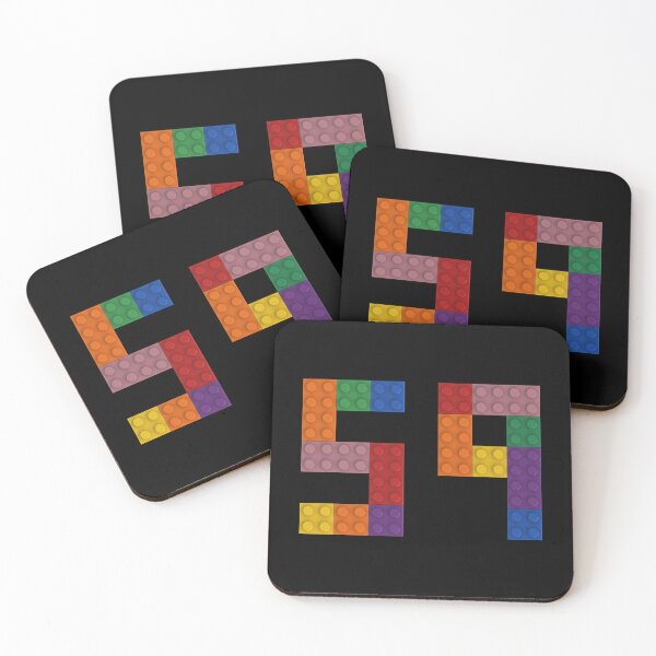 Item preview, 59 numbering made of colorful bricks designed and sold by Brickification.