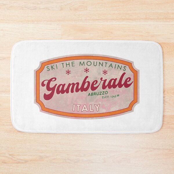 Item preview, Gamberale, Italy, Abruzzo, Ski, textured skiing badge designed and sold by Wanderful-roads.
