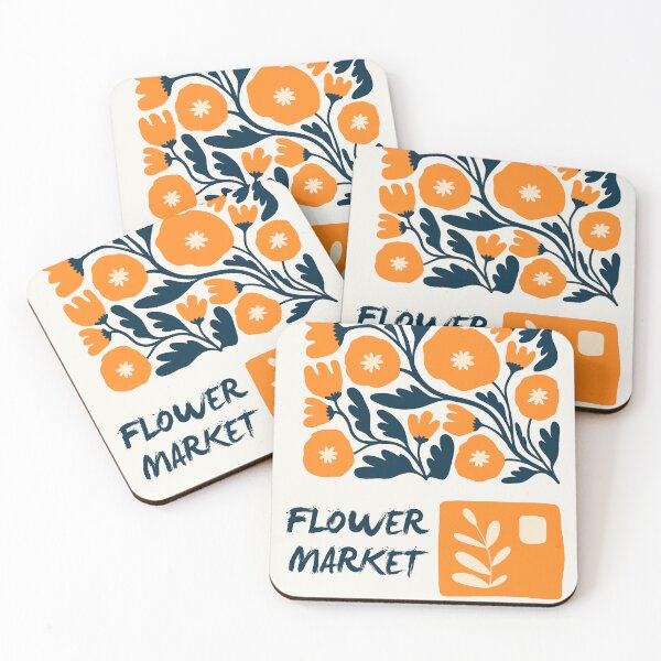 Item preview, Bold poster with orange flowers designed and sold by paulrommer.