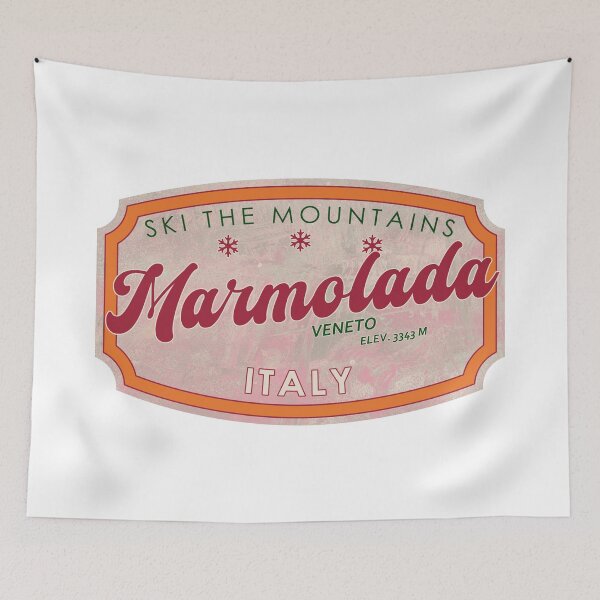 Item preview, Marmolada, Italy, Veneto, Ski, textured skiing badge designed and sold by Wanderful-roads.