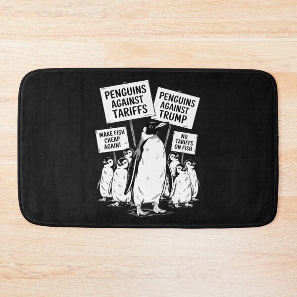 Item preview, Penguins Against Tariffs  No Tariffs Make Fish Cheap Again Political Animal Protest designed and sold by Doggy-Boggy.