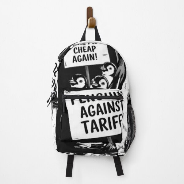 Item preview, Penguins Against Tariffs  No Tariffs Make Fish Cheap Again Political Animal Protest designed and sold by Doggy-Boggy.