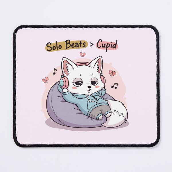 Item preview, Solo Beats Over Cupid – Anti Love Music Lover Fox Aesthetic Design designed and sold by Moon's Arts.