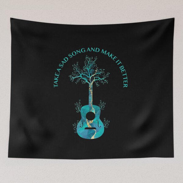 Item preview, Take a sad song and make it better Acoustic Guitar Tree Art designed and sold by Uncer59.