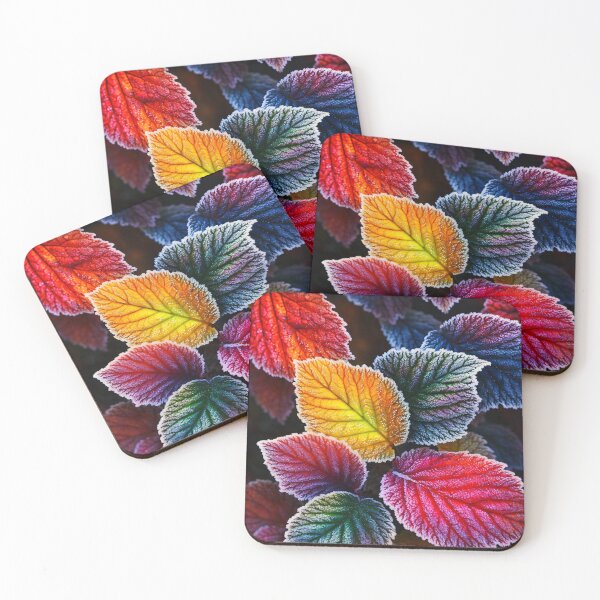 Item preview, Frosted Colorburst Leaves designed and sold by Kaleidoscope Print.