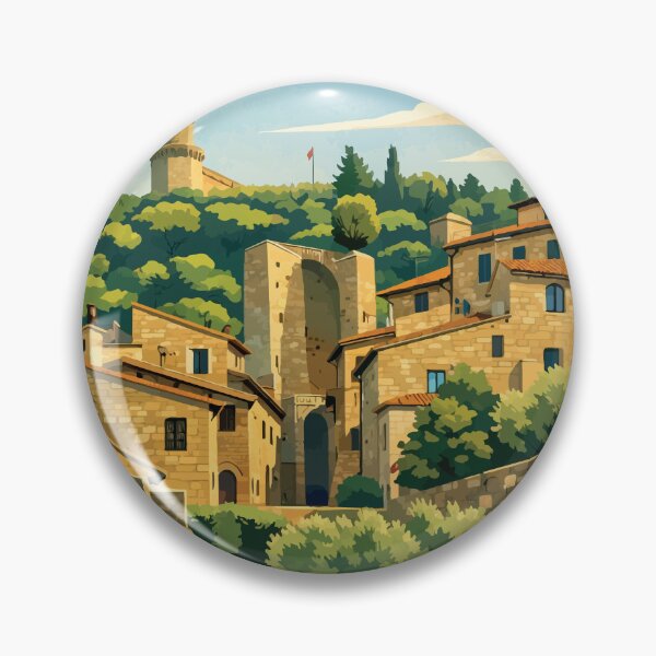 Item preview, Italy - Assisi Hilltown- Peaceful Italian Village Illustration designed and sold by darekkocurek.