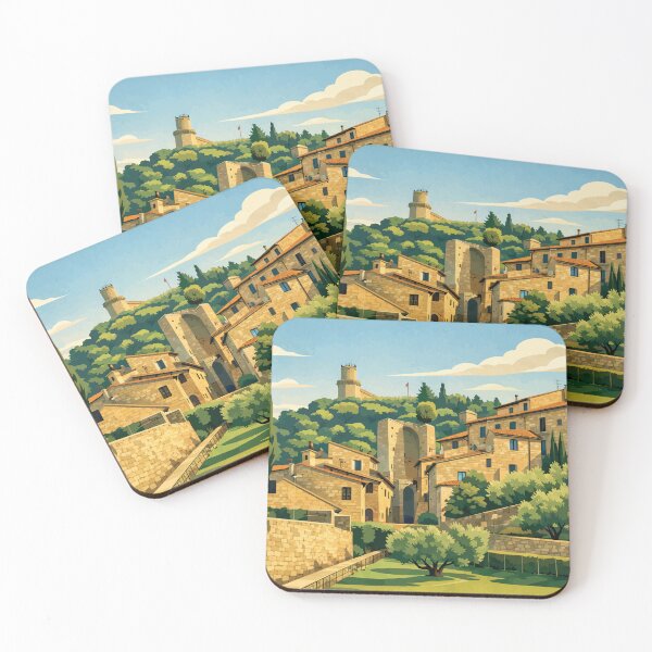Item preview, Italy - Assisi Hilltown- Peaceful Italian Village Illustration designed and sold by darekkocurek.