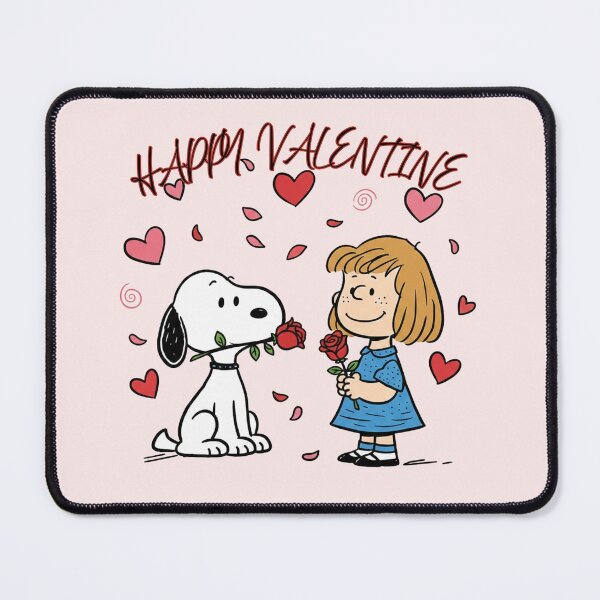Item preview, Valentine Dog and Girl Cartoon Art designed and sold by BreezifyDesignStudio.