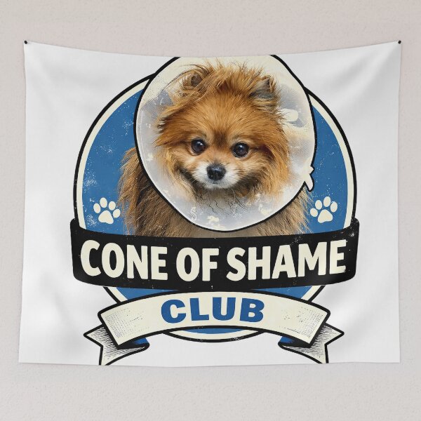 Item preview, Cone of Shame Pomeranian Club designed and sold by StrayaDesign.
