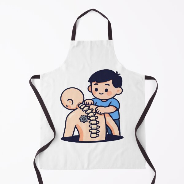 Item preview, Cute Osteopathy Illustration – Friendly Spine Adjustment Cartoon designed and sold by myforestfog.