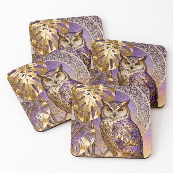 Item preview, Majestic Purple Noveau Owl  designed and sold by FloatingGardens.