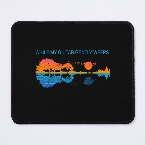 Item preview, While My Guitar Gently Weeps Sunset Landscape Guitar Art designed and sold by Uncer59.