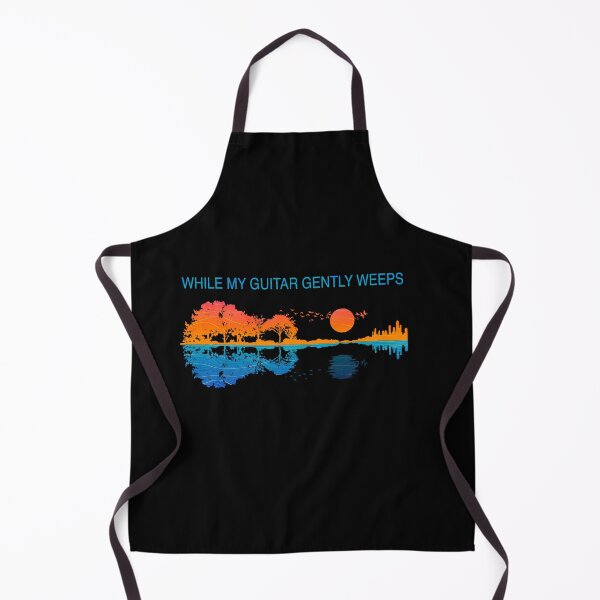 Item preview, While My Guitar Gently Weeps Sunset Landscape Guitar Art designed and sold by Uncer59.