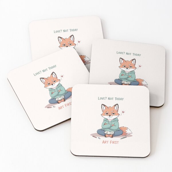 Item preview, Love? Not Today – Art First Fox Illustration for Creatives & Introverts designed and sold by Moon's Arts.