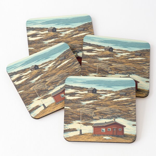 Item preview, Bergen to Ulriken Trail - Nordic Mountain Cabin Landscape designed and sold by darekkocurek.