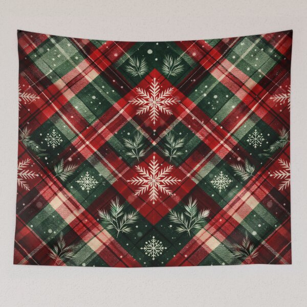 Item preview, Snowflake Tartan Plaid designed and sold by Kaleidoscope Print.